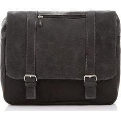 Skórzana torba męska Paolo Peruzzi Adventure GA133 czarna - czarny / czarny. Czarne torby męskie skórzane . Za 259,99 zł.