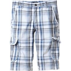 Długie bermudy "Regular Fit" bonprix biały w kratę. Białe spodenki i szorty męskie bonprix, m, bez wzorów, długie. Za 109,99 zł.