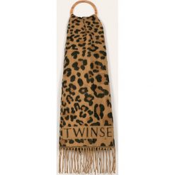 Twinset - Szal. Żółte szaliki damskie Twinset, bez wzorów, z dzianiny. W wyprzedaży za 259,90 zł.