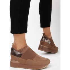 Camelowe Sneakersy Mapeloris. Brązowe sneakersy damskie Born2be. Za 139,99 zł.