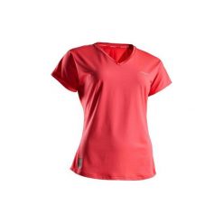 Koszulka tenisowa TS Soft 500 damska. Białe t-shirty damskie ARTENGO, bez wzorów, z elastanu, sportowe, z dekoltem na plecach. Za 34,99 zł.