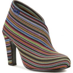 Botki UNITED NUDE - Fold Hi 100263205 Bright Mix. Szare botki damskie na obcasie marki United Nude, z materiału. W wyprzedaży za 459,00 zł.