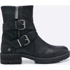 Pepe Jeans - Botki Hellen Zip. Czarne botki damskie na obcasie marki Pepe Jeans, z jeansu. W wyprzedaży za 299,90 zł.