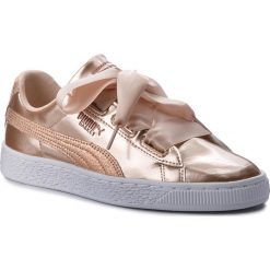 Sneakersy PUMA - Basket Heart Lunar Lux Jr 365993 02 Cream Tan. Różowe półbuty damskie Puma, ze skóry ekologicznej. W wyprzedaży za 189,99 zł.