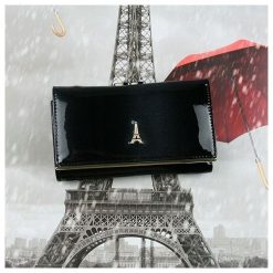 Ekskluzywny skÓrzany portfel damski paris design. Szare portfele damskie PARIS DESIGN, bez wzorów, ze skóry. Za 79,90 zł.