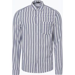Review - Koszula męska, niebieski. Niebieskie koszule męskie Review, m, w paski, eleganckie, bez kołnierzyka, bez rękawów. Za 129,95 zł.