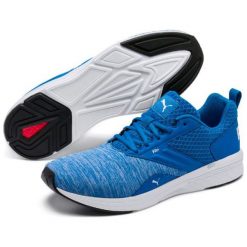 Puma Nrgy Comet Indigo Bunting White 42,5. Niebieskie buty sportowe męskie Puma, z materiału, bez zapięcia, do biegania. Za 233,46 zł.