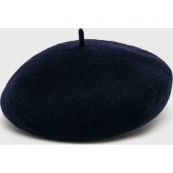 Answear - Beret. Niebieskie czapki damskie ANSWEAR, bez wzorów, z wełny. W wyprzedaży za 34,90 zł.