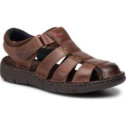 Sandały LASOCKI FOR MEN - MI08-C498-504-01 Brown. Pomarańczowe klapki męskie Lasocki For Men, ze skóry, bez zapięcia. Za 139,99 zł.