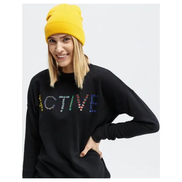 Lotto Bluza Burolori , czarny, rozmiar M. Czarne bluzy damskie Lotto, s, z aplikacjami, z bawełny, bez rękawów, bez kaptura. W wyprzedaży za 103,99 zł.