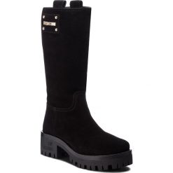 Kozaki LOVE MOSCHINO - JA24206H06JF0000 Nero. Czarne kozaki damskie marki Love Moschino, ze skóry, przed kolano, na wysokim obcasie. Za 1349,00 zł.