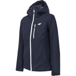 Kurtka narciarska damska KUDN300 - granat. Pomarańczowe kurtki damskie 4f, na zimę, m, bez wzorów, z kapturem, narciarskie. Za 299,99 zł.