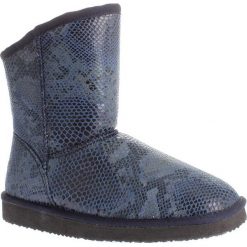 Buty zimowe damskie: Botki „Agathe” w kolorze niebieskim