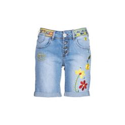Szorty i Bermudy Desigual HABANA FLORES. Niebieskie szorty damskie Desigual, bez wzorów. Za 279,20 zł.