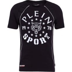 Plein Sport ROUND NECK LIONEL Tshirt z nadrukiem black/white. Czarne koszulki polo męskie Plein Sport, xxl, z nadrukiem, z bawełny. W wyprzedaży za 401,40 zł.