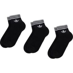 Zestaw 3 par niskich skarpet unisex adidas - Tref Ank Sck Hc EE1151 Black/White. Czarne skarpetki damskie Adidas, bez wzorów, z elastanu. Za 49,95 zł.