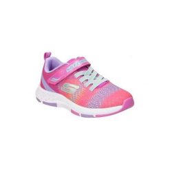 Buty Dziecko Skechers 81401L-NPMT. Niebieskie trampki dziewczęce Skechers, bez wzorów, bez zapięcia. Za 201,86 zł.