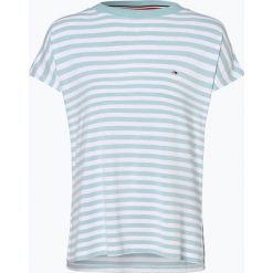Tommy Jeans - T-shirt damski, zielony. Zielone t-shirty damskie Tommy Jeans, s, w paski, z jeansu, bez kołnierzyka. Za 179,95 zł.