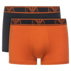 Komplet 2 par bokserek Emporio Armani Underwear 111210 9A715 69420. Pomarańczowe bokserki męskie Emporio Armani Underwear, bez wzorów, z elastanu. W wyprzedaży za 119,00 zł.