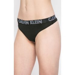 Calvin Klein Underwear - Stringi. Czarne stringi damskie marki Calvin Klein Underwear, s, z elastanu. Za 69,90 zł.