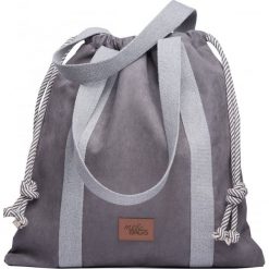 Duża torebka worek "BAGGY" z eko-zamszu, kolor szary. Szare torebki worki damskie me&BAGS, bez wzorów, na ramię, duże, bez dodatków. Za 199,00 zł.