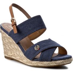 Espadryle WRANGLER - Brava Cross WF0661335 Navy 16. Niebieskie espadryle damskie marki Wrangler, bez wzorów, ze skóry ekologicznej, bez obcasa, na obcasie. W wyprzedaży za 189,00 zł.