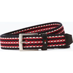 Tommy Hilfiger - Pasek męski, niebieski. Niebieskie paski męskie marki TOMMY HILFIGER, w paski. Za 229,95 zł.