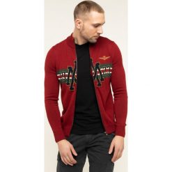 Sweter Aeronautica Militare Magilia Full Zip 192MA1208L384. Czarne swetry męskie Aeronautica Militare, xxl, bez wzorów, klasyczne, z klasycznym kołnierzykiem, bez kaptura. W wyprzedaży za 389,00 zł.