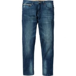 Dżinsy ze stretchem Slim Fit Straight bonprix niebieski "stone”. Niebieskie jeansy męskie bonprix, m, z aplikacjami, sportowe. Za 109,99 zł.