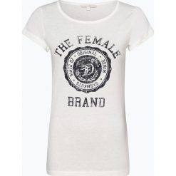 Tom Tailor Denim - T-shirt damski, beżowy. Brązowe t-shirty damskie TOM TAILOR DENIM, l, z nadrukiem, z denimu, vintage, bez kołnierzyka. Za 49,95 zł.
