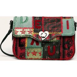 Desigual - Torebka. Listonoszki damskie Desigual, w paski, z elastanu, małe. W wyprzedaży za 239,90 zł.