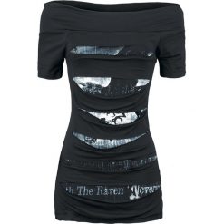 Alchemy England Nevermore Koszulka damska czarny. Czarne bluzki damskie marki Alchemy England, l, z nadrukiem, z dekoltem na plecach, z długim rękawem. Za 62,90 zł.
