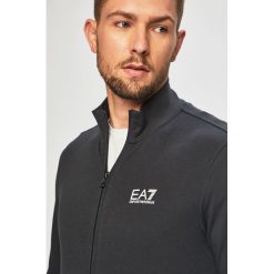 EA7 Emporio Armani - Bluza. Szare bluzy męskie EA7 Emporio Armani, xl, bez wzorów, z elastanu, z kapturem, bez rękawów, bez kaptura. Za 399,90 zł.