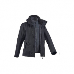 Kurtka trekkingowa RainWarm 100 3 w 1 męska. Brązowe kurtki męskie marki SOLOGNAC, xl, z materiału. Za 179,99 zł.