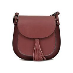 Torebka w kolorze bordowym - (S)24 x (W)22 x (G)6,5 cm. Brązowe torebki klasyczne damskie Bestsellers bags, w paski, z materiału. W wyprzedaży za 249,95 zł.