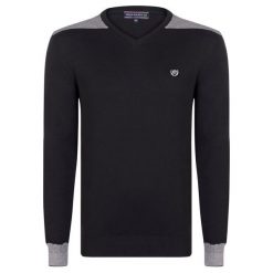 Felix Hardy Sweter Męski Xxl Czarny. Czarne swetry męskie marki Felix Hardy, xxl, z aplikacjami, bez kołnierzyka, bez kaptura. W wyprzedaży za 169,00 zł.
