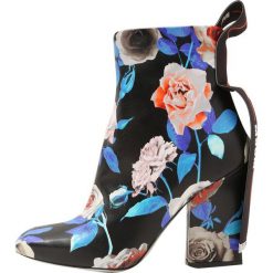 Botki damskie: MSGM LOGO Botki na obcasie green/black