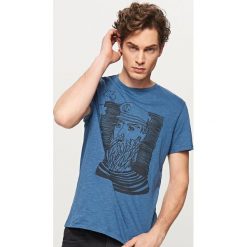 T-shirty męskie: T-shirt z żeglarskim motywem – Niebieski