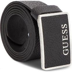 Pasek Męski GUESS - BM7075 LEA40 BLA. Czarne paski męskie Guess, z aplikacjami, ze skóry. Za 189,00 zł.