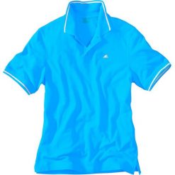 Shirt polo, krótki rękaw bonprix turkusowy. Niebieskie koszulki męskie bonprix, s, z haftami, z bawełny, polo, z krótkim rękawem, krótkie. Za 37,99 zł.