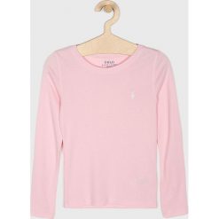 Polo Ralph Lauren - Longsleeve dziecięcy 128 - 176 cm. Różowe bluzki dziewczęce Polo Ralph Lauren, bez wzorów, z bawełny, z okrągłym kołnierzem, z długim rękawem, długie, bez kaptura. Za 179,90 zł.