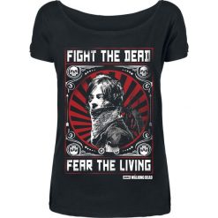 The Walking Dead Daryl Dixon - Fight Koszulka damska czarny. Czarne t-shirty damskie marki The Walking Dead, xxl, z nadrukiem, z dekoltem w łódkę. Za 54,90 zł.