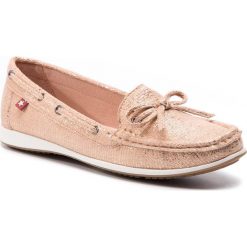 Mokasyny BIG STAR - DD274002 Beige. Różowe mokasyny damskie BIG STAR, ze skóry ekologicznej, retro, na płaskiej podeszwie. W wyprzedaży za 109,00 zł.
