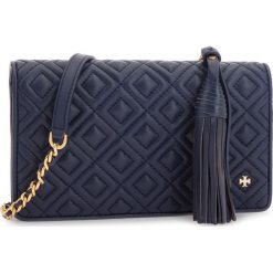 Torebki klasyczne damskie: Torebka TORY BURCH - Fleming Flat Wallet Cross-Body 46449 Royal Navy 403