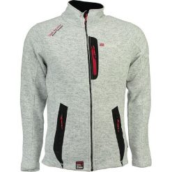 Kutka polarowa "Trampoline" w kolorze szaro-białym. Szare bluzy męskie xl, z polaru. W wyprzedaży za 129,95 zł.