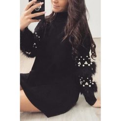 Tunika EFREN BLACK. Czarne tuniki damskie Tunika EFREN BLACK, s, bez wzorów. W wyprzedaży za 59,00 zł.
