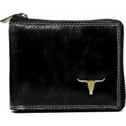 Portfel męski skórzany Buffalo Wild RM-02Z-BAW 2. Czarne portfele męskie BUFFALO WILD, bez wzorów, ze skóry. Za 59,90 zł.
