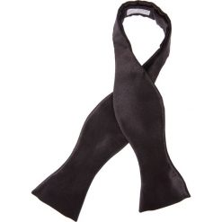 Mucha Czarna Wiązana. Czarne muszki męskie LANCERTO, na ślub cywilny, bez wzorów, z bawełny, eleganckie. Za 99,90 zł.