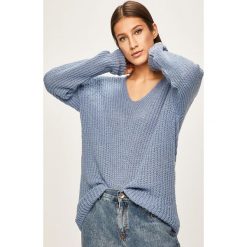Answear - Sweter. Niebieskie swetry damskie ANSWEAR, s, bez wzorów, z wełny, bez rękawów, bez kaptura. W wyprzedaży za 79,90 zł.