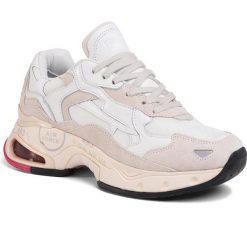 Sneakersy PREMIATA - Sharkyd 23 White. Białe półbuty damskie Premiata, ze skóry. Za 1489,00 zł.
